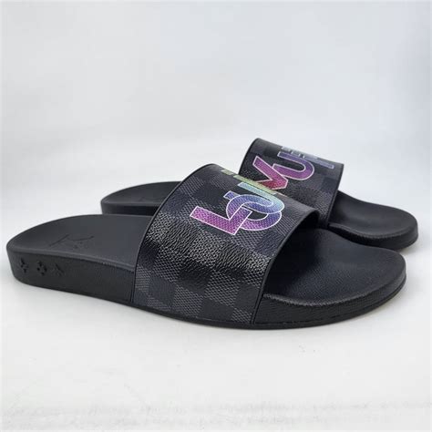 louis vuitton waterfront mule damier|louis vuitton slides men's.